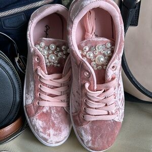 Pink Velvet Women's Sneakers